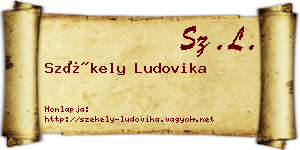 Székely Ludovika névjegykártya